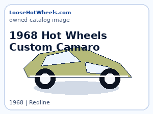 1968 Hot Wheels Custom Camaro Enamel White Redline Value & Pictures catalog visual