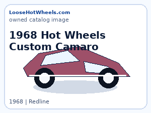 1968 Hot Wheels Custom Camaro Copper Redline Value & Pictures catalog visual